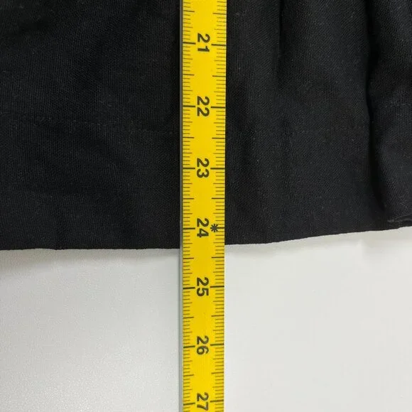 NWOT Farm Rio Linen Blend Black Sleeveless Mini Dress Size M - Picture 14 of 15